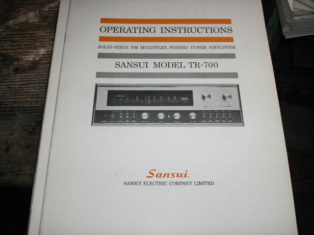 TR-700 AM FM Tuner Amplifier Operating Instruction Manual..Contains schematic